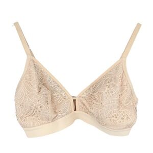 Lively Palm Busty Bralette Beige‎ Wireless Unlined Sexy Lingerie Size 1